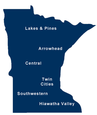 Map of Minnesota and Chapter Locations